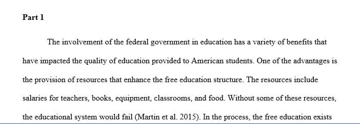 Do you think federal government involvement in education is beneficial