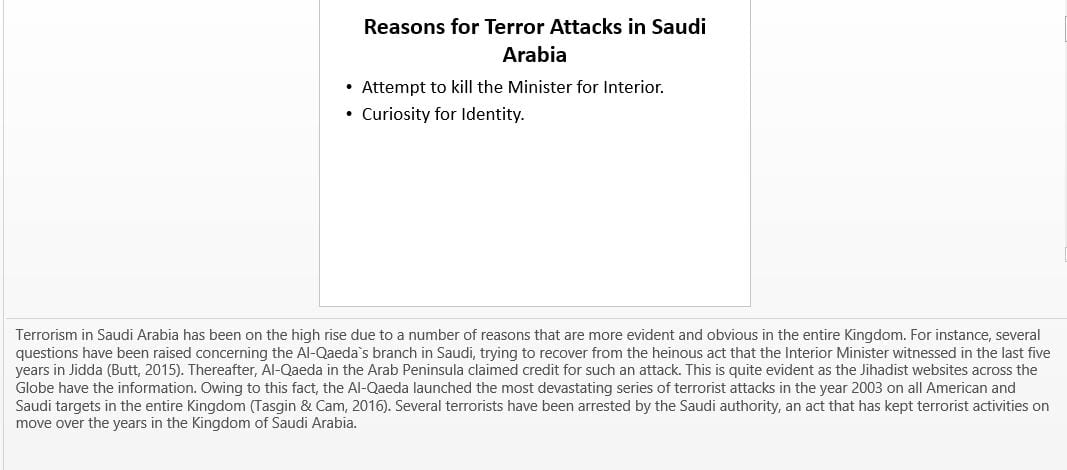 How does terrorism affect Saudi Arabia and they fight against terrorism