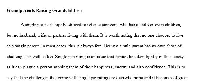 How is the challenge of single parenthood enhanced for single grandparents raising their grandchildren