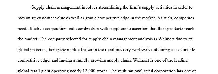 Identify and research a company with a successful global supply chain management strategy