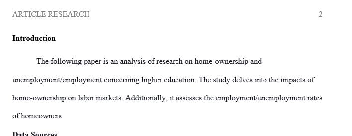 Identify one recent research article if a person with a higher education owns there home or is renting
