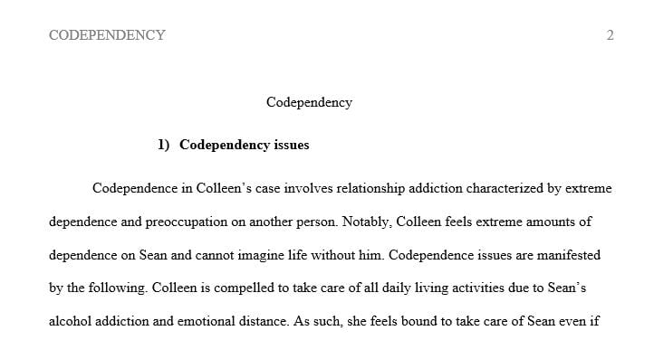 Identify some of the specific behaviors that indicate issues of codependency