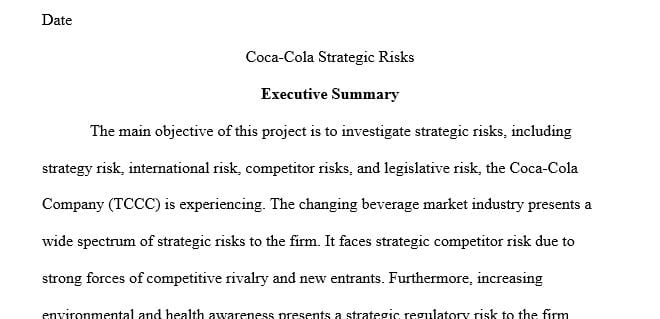 Identify the company’s overall strategy and describe the key strategic risks it is facing as well as their potential impacts.