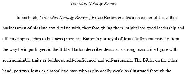 Is Bruce Barton's 1925 book The Man Nobody Knows a modern interpretation of Jesus