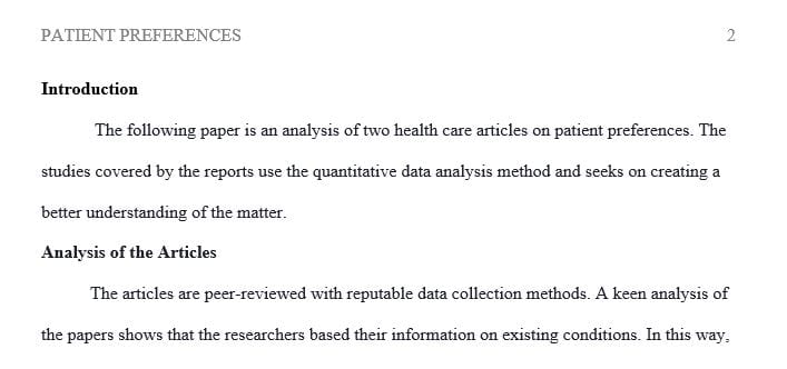 Search the GCU Library and find two new health care articles that use quantitative research.