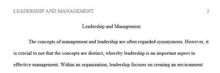 Similarities and Differences between Leadership and Management