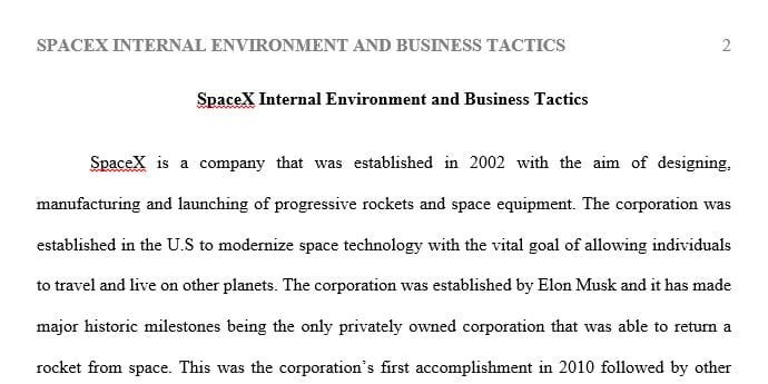 SpaceX internal environment and business tactics