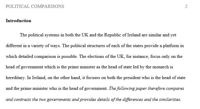 The political systems of the United Kingdom and the Republic of Ireland with regard to how they fulfill the elements of democracy