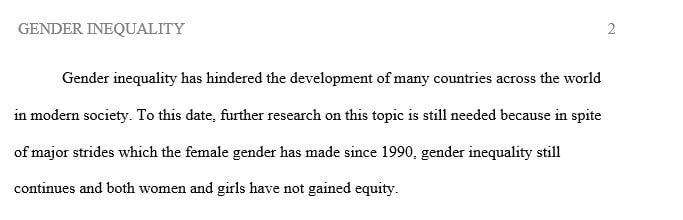 Think about what you have learned in the development of your research findings on the global societal issue