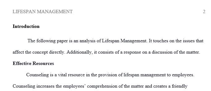 What are some effective resources to support employees in lifespan management