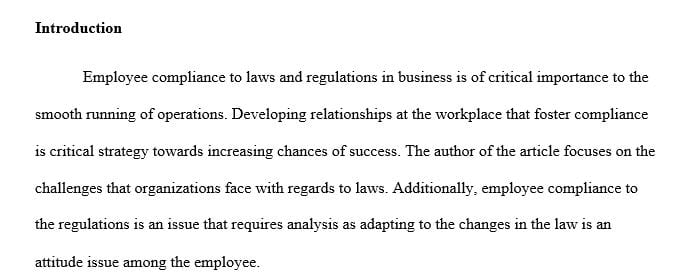 What are the key findings regarding compliance with laws and regulations as a component of workforce management