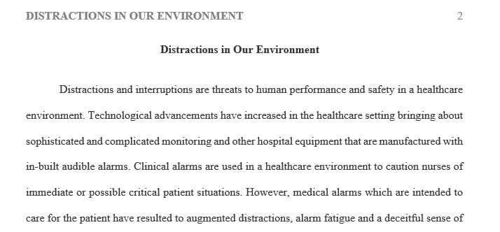 What does evidence reveal about alarm fatigue and distractions in healthcare when it comes to patient safety