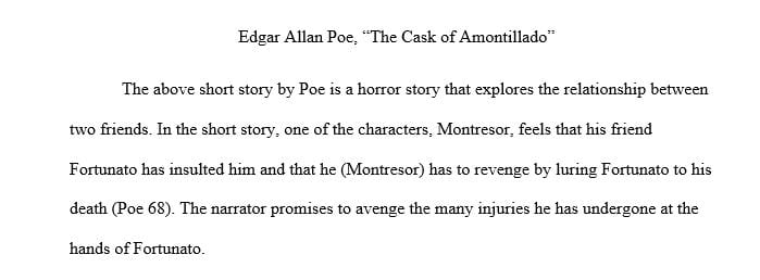 What elements make The Cask of Amontillado a horror story