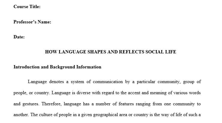 What is the Language and Culture Project