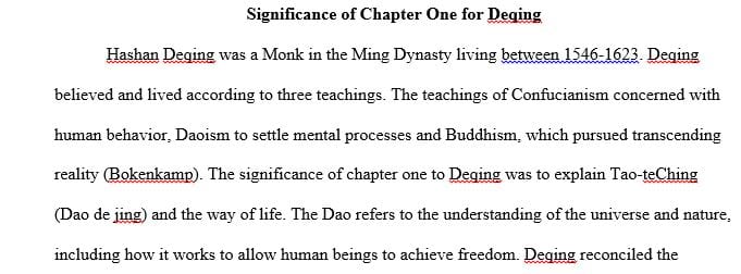 What was the significance of Chapter One for Deqing