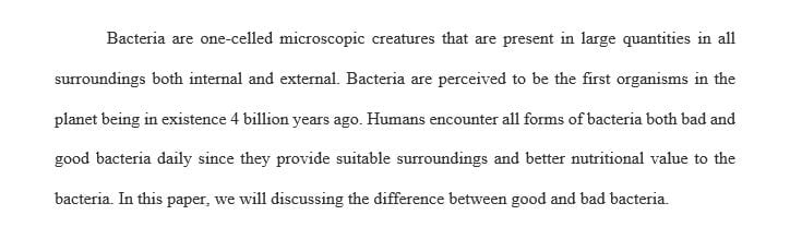 Whats the difference between good bacteria and bad 