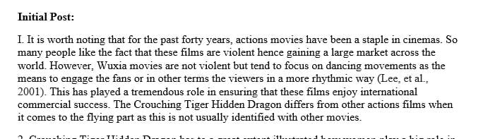 Why do you think action movies especially Wuxia films have enjoyed such international commercial success.
