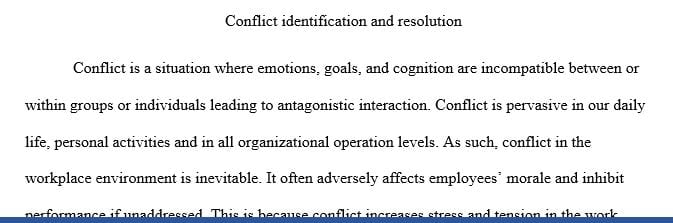 Write a four- to five-page paper assessing the components of conflict.