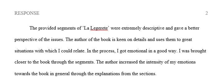 Write a short page 2 response on the graphic novel La Légèreté by Catherine Meurisse.