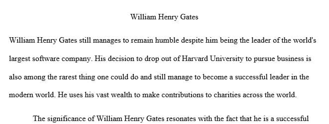 Write an essay about William Henry Gates, the co-founder of Microsoft