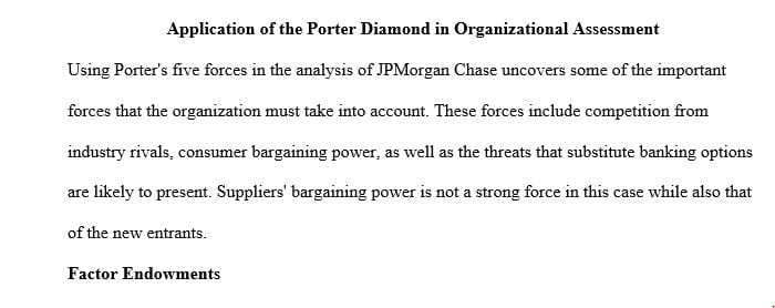 Applying the Porter Diamond Model: An Organizational Assessment Based on Diamond Model Factors