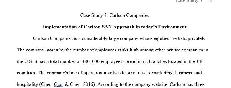 Assess how the Carlson SAN approach would be implemented in today’s environment.