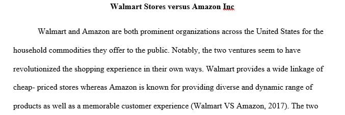 Comparative Analysis Problem: Amazon.com, Inc. vs. Wal-Mart Stores, Inc