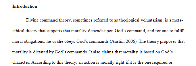 Explain how one might apply the meta-ethics of Divine Command Theory to an egoist theory