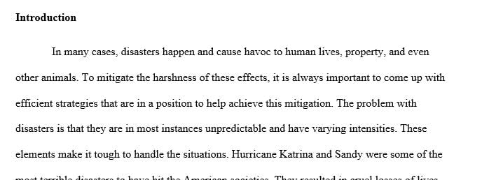 Explain the emergency response disaster from Katrina and describe how these changes in emergency management
