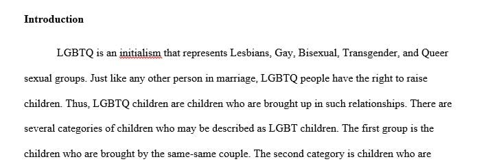 Research paper about Children of LGBTQ Parents