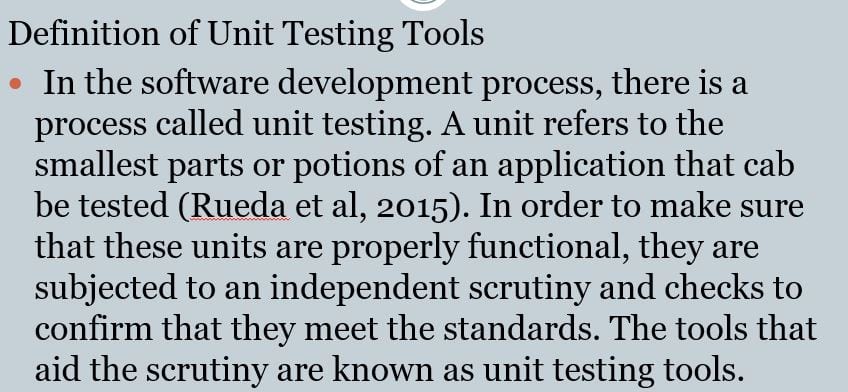 Research three or more unit testing tools.