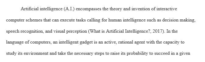 The Emergence of Artificial Intelligence (A.I.) Research Proposal