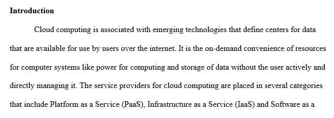 Week 5 Final Paper- The future of cloud computing