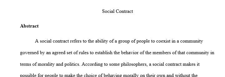 What is the best result of a social contract in terms of ethics