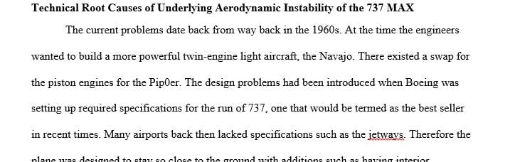 Write an essay on design flaws and resultant crashes of the Boeing 737 MAX airliner