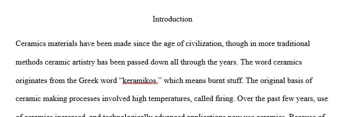 Writing essay 10 pages about crystalline ceramics