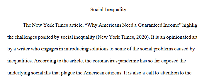 Analyze two examples of social inequality