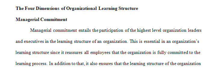 Impact of four dimensions of organizational learning by Jerez-Gomez et al.