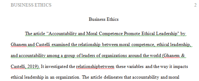 Locate an article that discusses the topic of business ethics