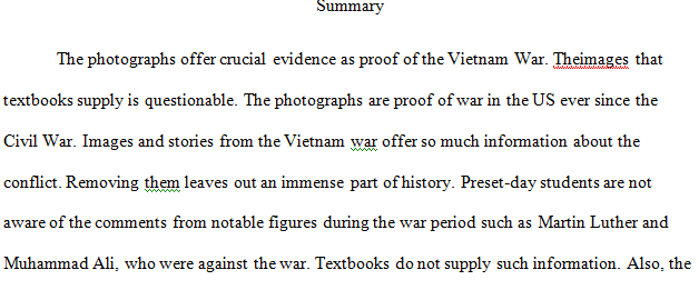 Might publishers avoid including photographs of the Vietnam War 