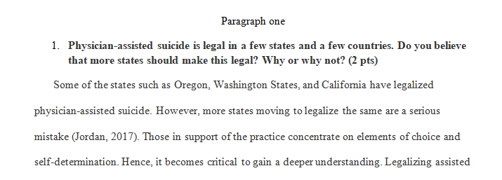 Physician-assisted suicide is legal in a few states and in a few countries. Do you believe that more states should make this legal?