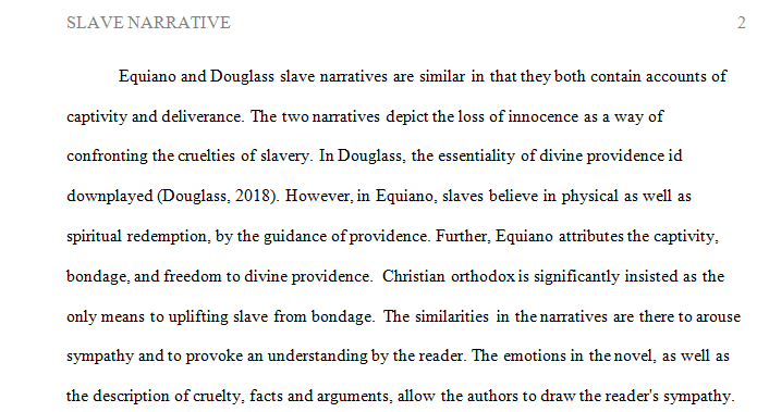  Comparing Equiano and Douglass