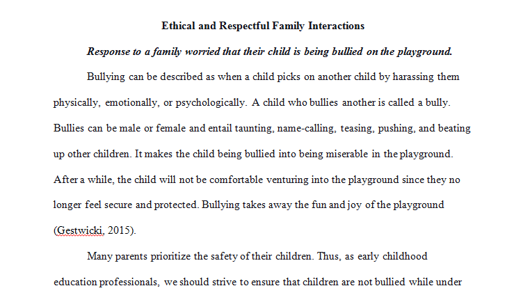 Ethical and Respectful Family Interactions
