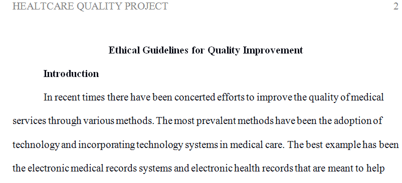 Health Care Quality Project