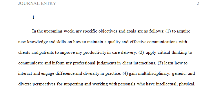 Learning goals and objectives