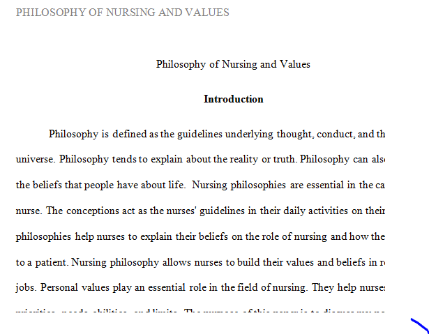 Philosophy and Theory in Professional Nursing Practice