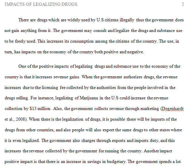  The impact of drug legalization on the economy