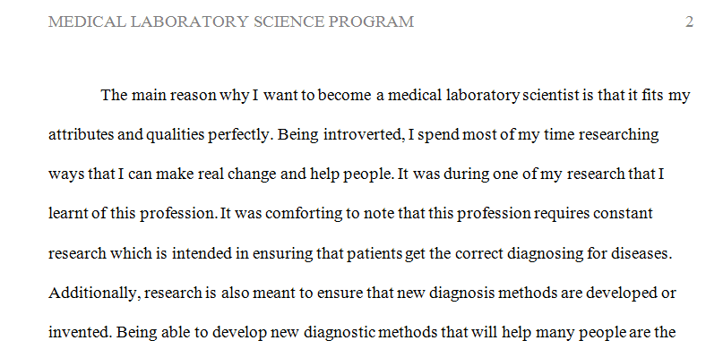 What a Medical Laboratory Scientist does