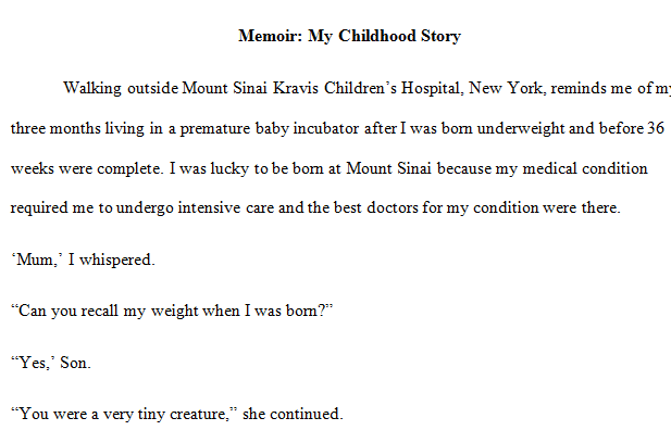 Writing memoir based on some reading files and personal events