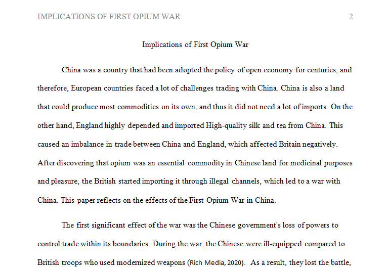 China was a country that had been adopted the policy of open economy for centuries